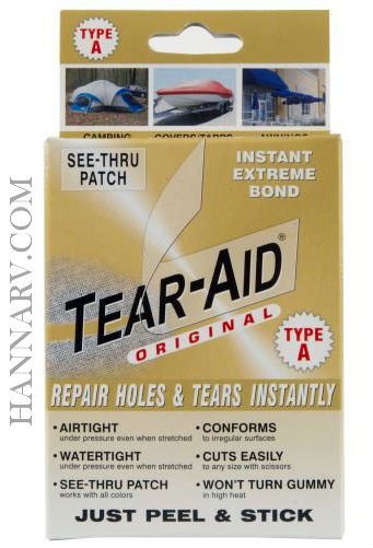 Tearepair Inc. D-BOX-A-100 Tear-Aid Type A 3 Inch x 12 Inch Non-Vinyl Tearepair Inc. D-BOX-A-100 Tea